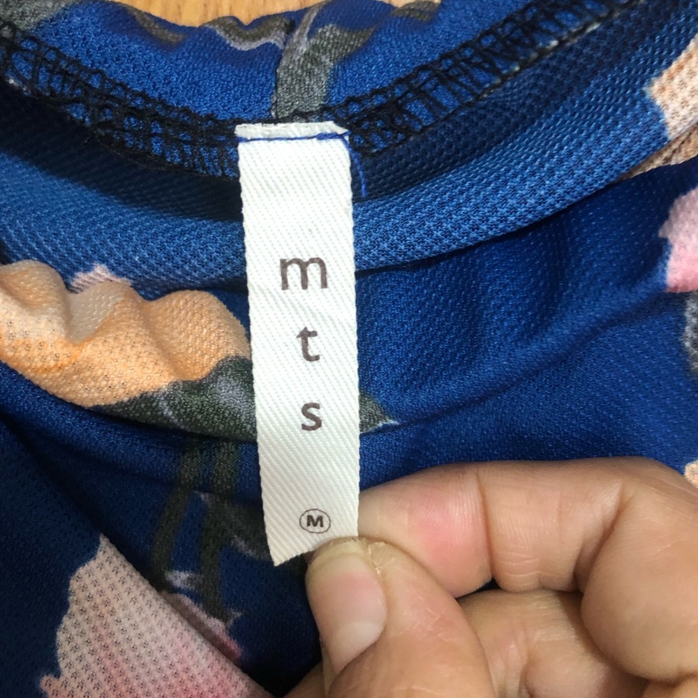 MTS Blue Ruffle Sleeve Top - Picture 2 of 6